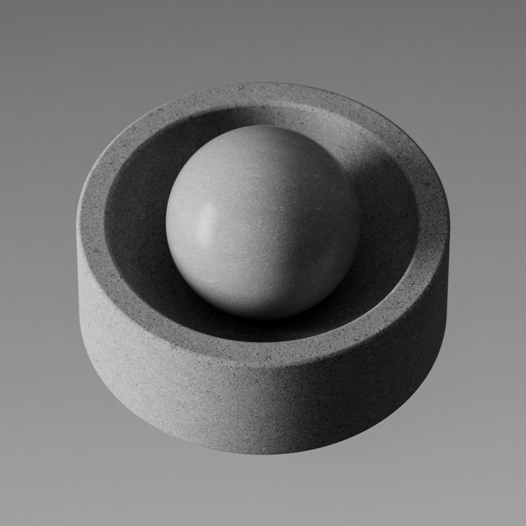 Basalt Stone Light Grey Fine Grain PBR Texture - Example Scene Visualization | Superellipse