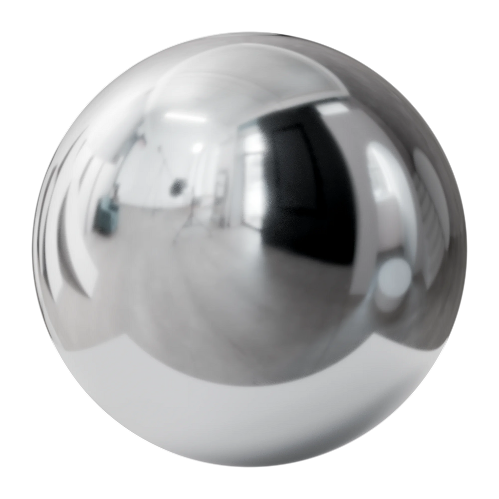 Polished Aluminium Metal PBR Texture - Sphere Swatch Preview | Superellipse