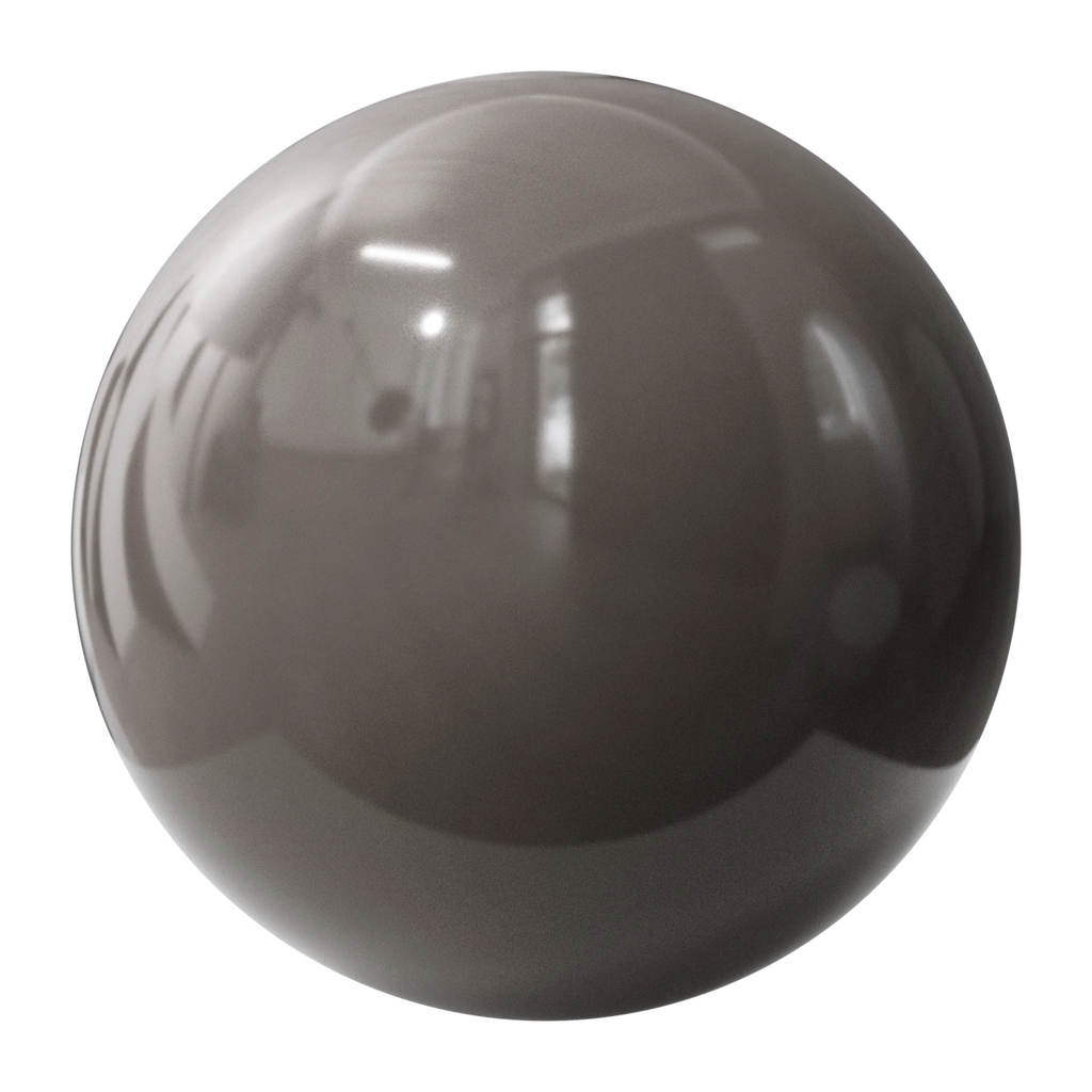 Clay Brown High Gloss Finish Plastic PBR Texture - Sphere Swatch Preview | Superellipse