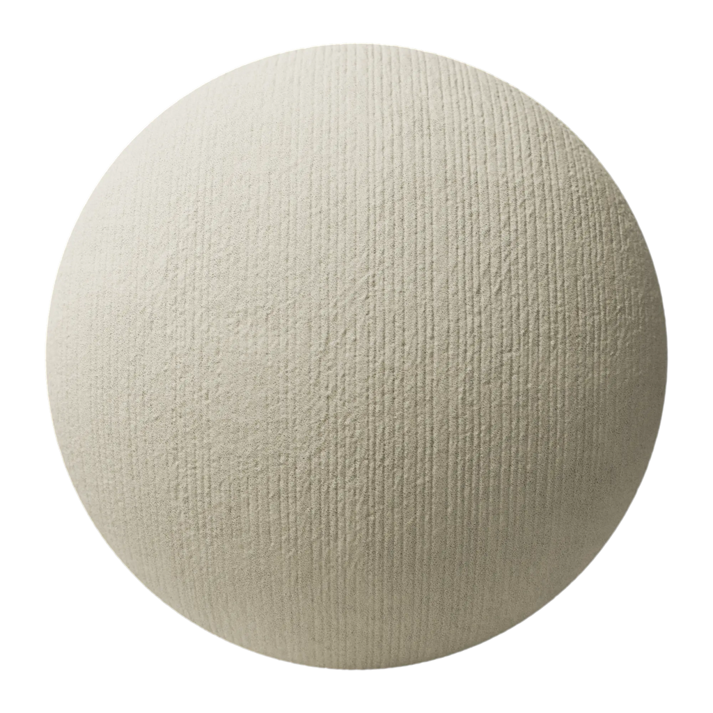 Vertical Combed Stucco Plaster PBR Texture - Sphere Swatch Preview | Superellipse