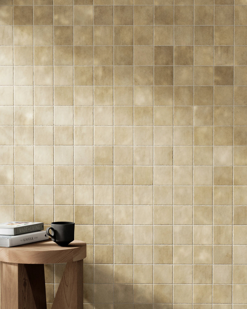 Zellige Sand Gloss Ceramic Tile PBR Texture - Example Scene Visualization | Superellipse