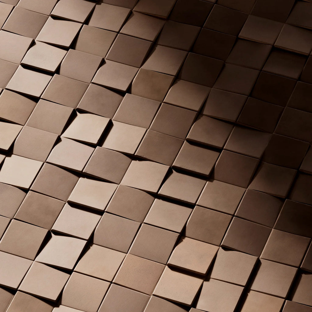 Oxidised Copper Square 3D Metal Panel PBR Texture - Example Scene Visualization | Superellipse