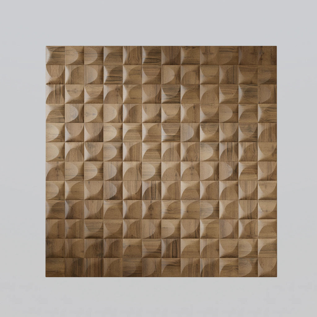 Arch Surface Oak Wood Panel PBR Texture - Example Scene Visualization | Superellipse