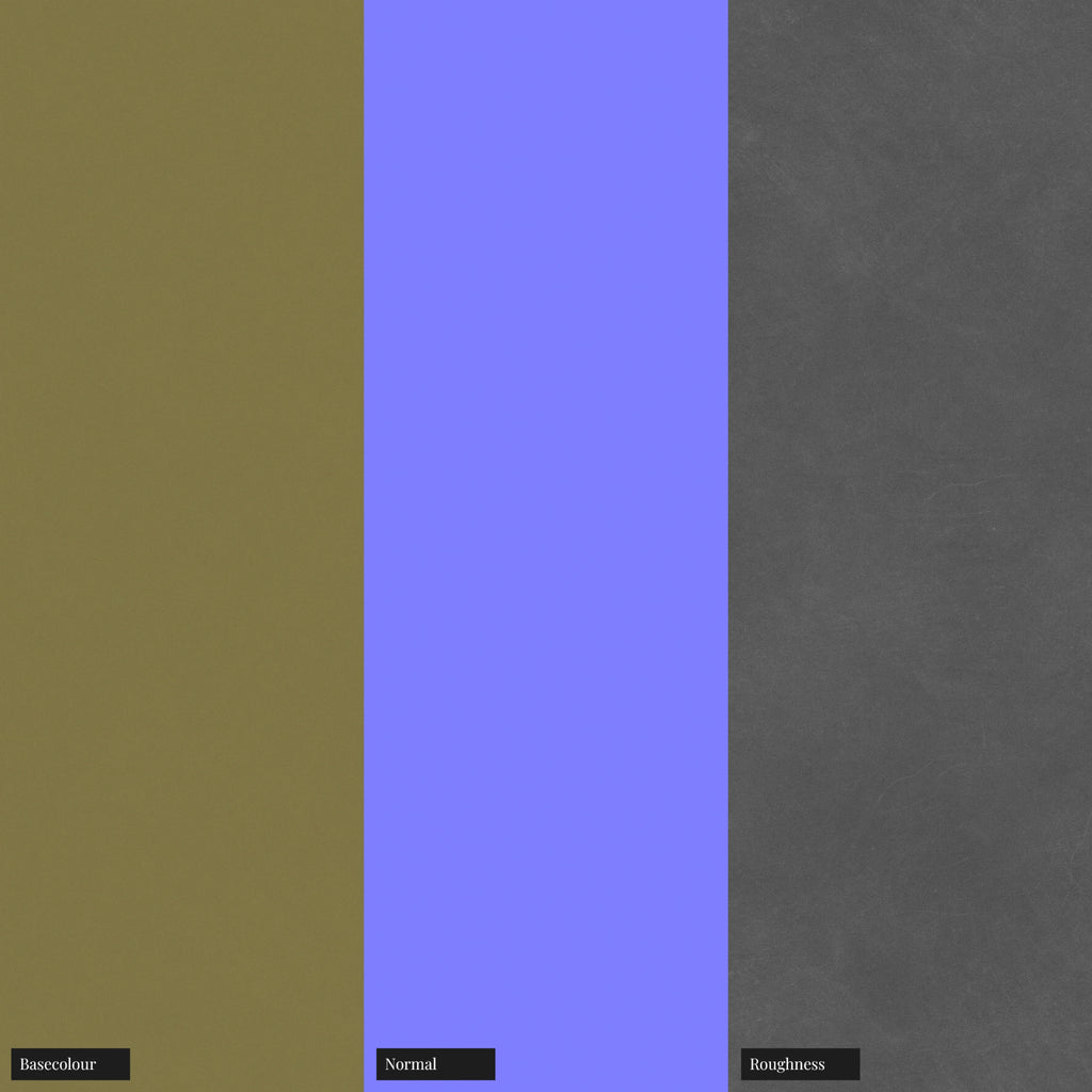 Winter Moss Green Satin Finish Plastic PBR Texture - Example Scene Visualization | Superellipse