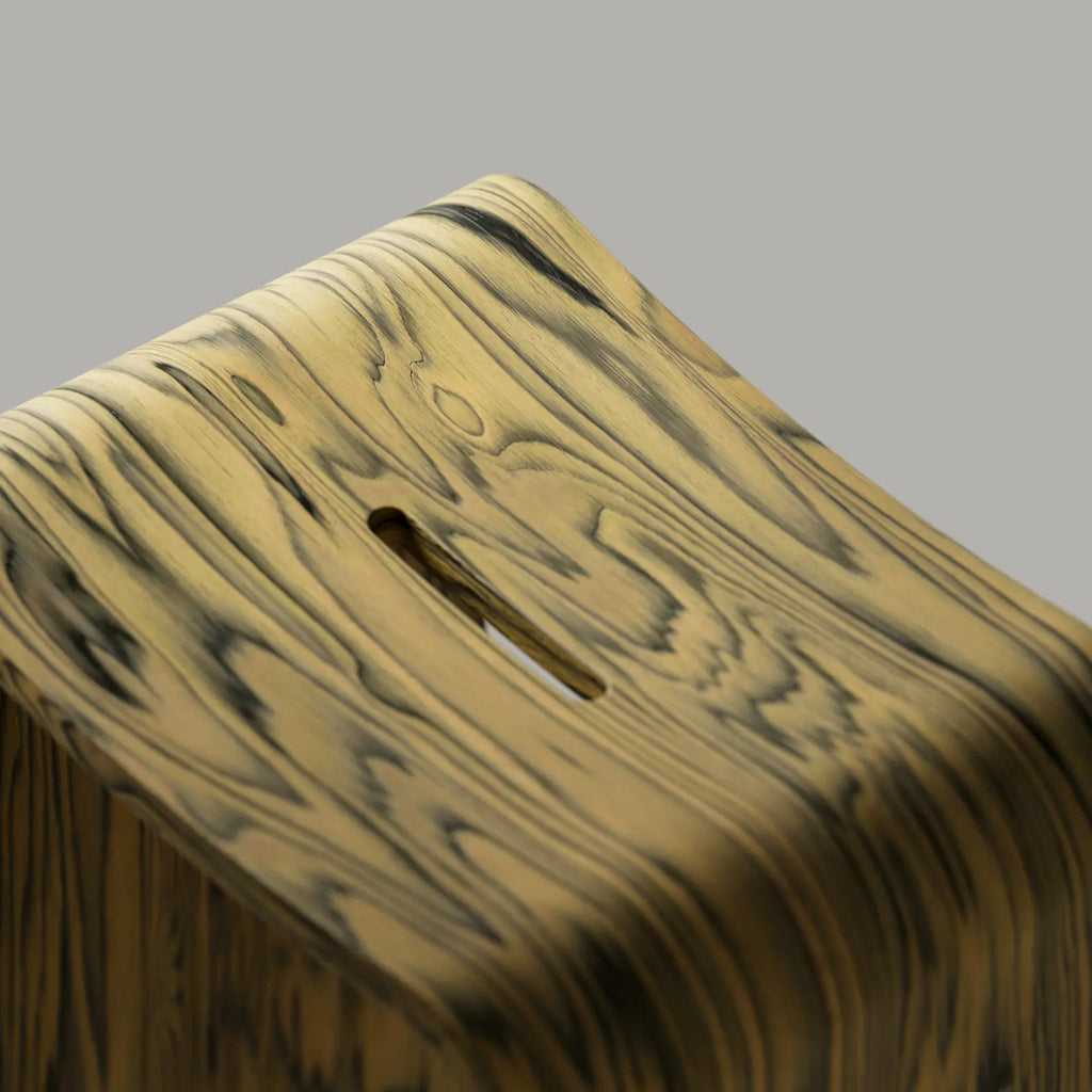 Sottsass Yellow Dyed Wood Veneer PBR Texture - Example Scene Visualization | Superellipse