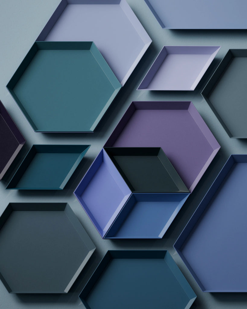 Rainstorm Blue High Gloss Finish Plastic PBR Texture - Example Scene Visualization | Superellipse