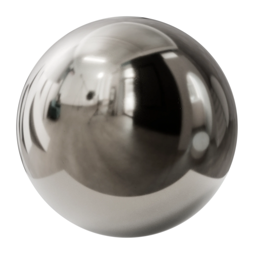 Polished As Cast Titanium Metal PBR Texture - Sphere Swatch Preview | Superellipse
