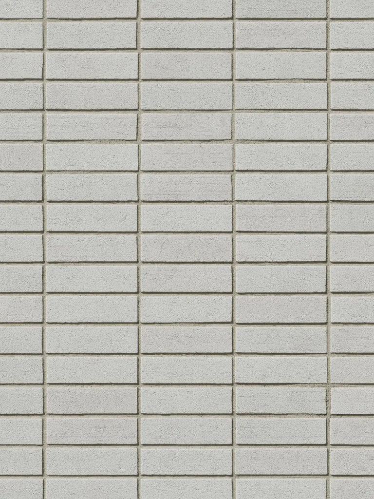 White Ash Specked Stack Bond Brick PBR Texture - Example Scene Visualization | Superellipse