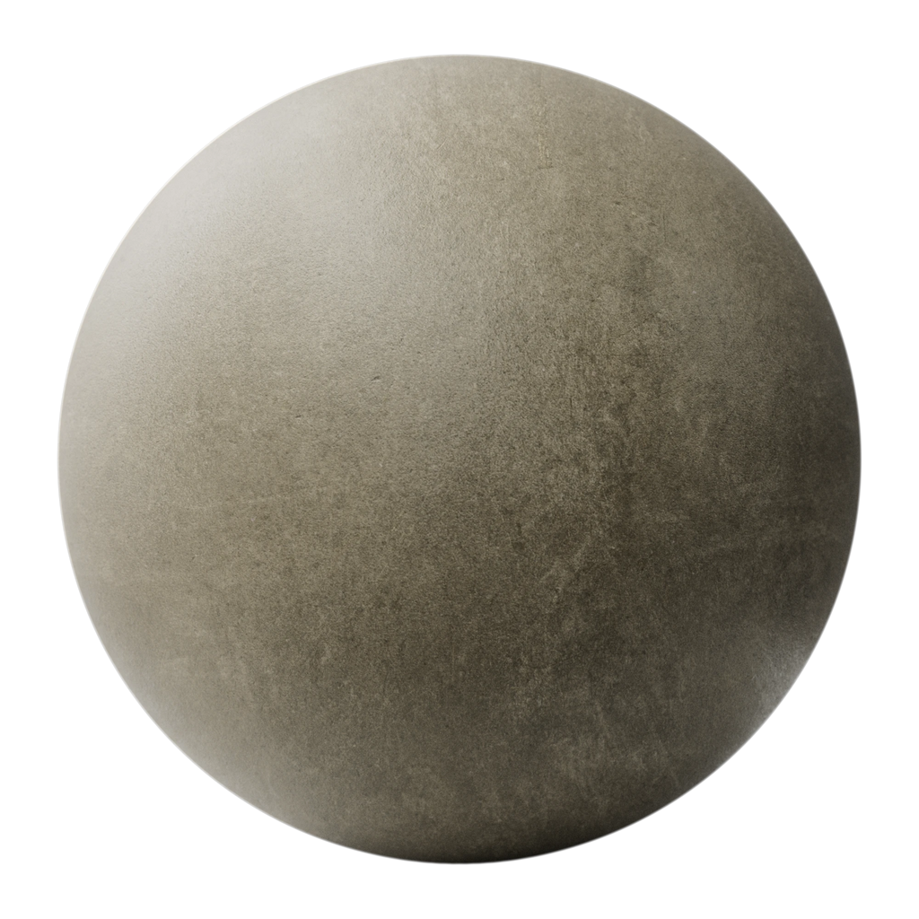 Moss Green Pigmented Concrete PBR Texture - Sphere Swatch Preview | Superellipse