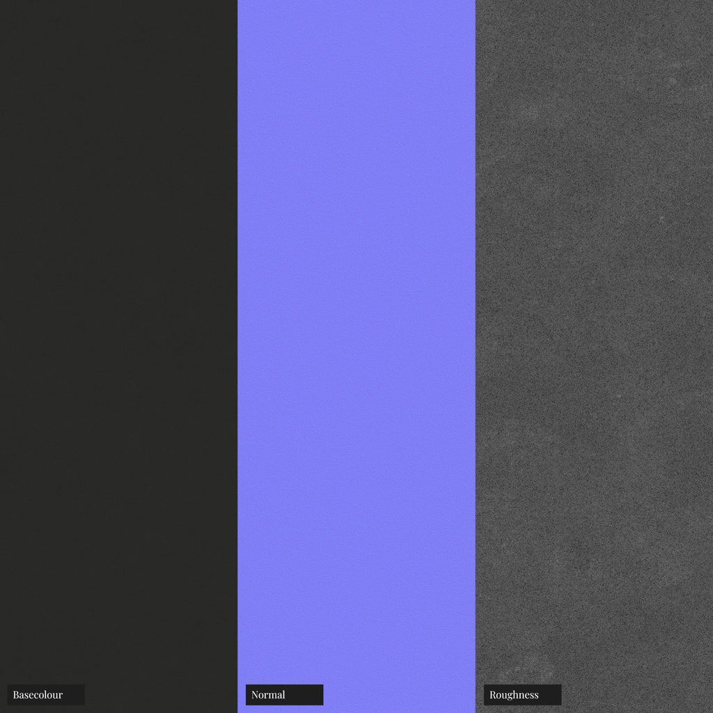 VDI 30 Molded Black Plastic PBR Texture - Example Scene Visualization | Superellipse