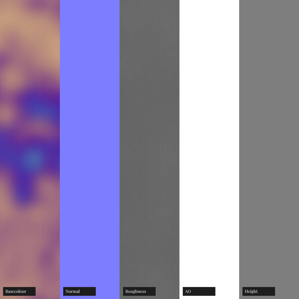 Heat Treated Brushed Titanium Non Uniform PBR Texture - Example Scene Visualization | Superellipse