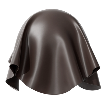 Dark Nut Aniline Fine Grain Leather PBR Texture - Sphere Swatch Preview | Superellipse