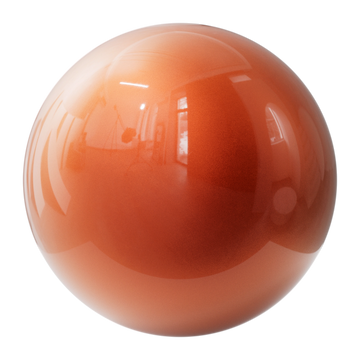 Clear Coat Orange Metallic Gloss Paint PBR Texture - Sphere Swatch Preview | Superellipse