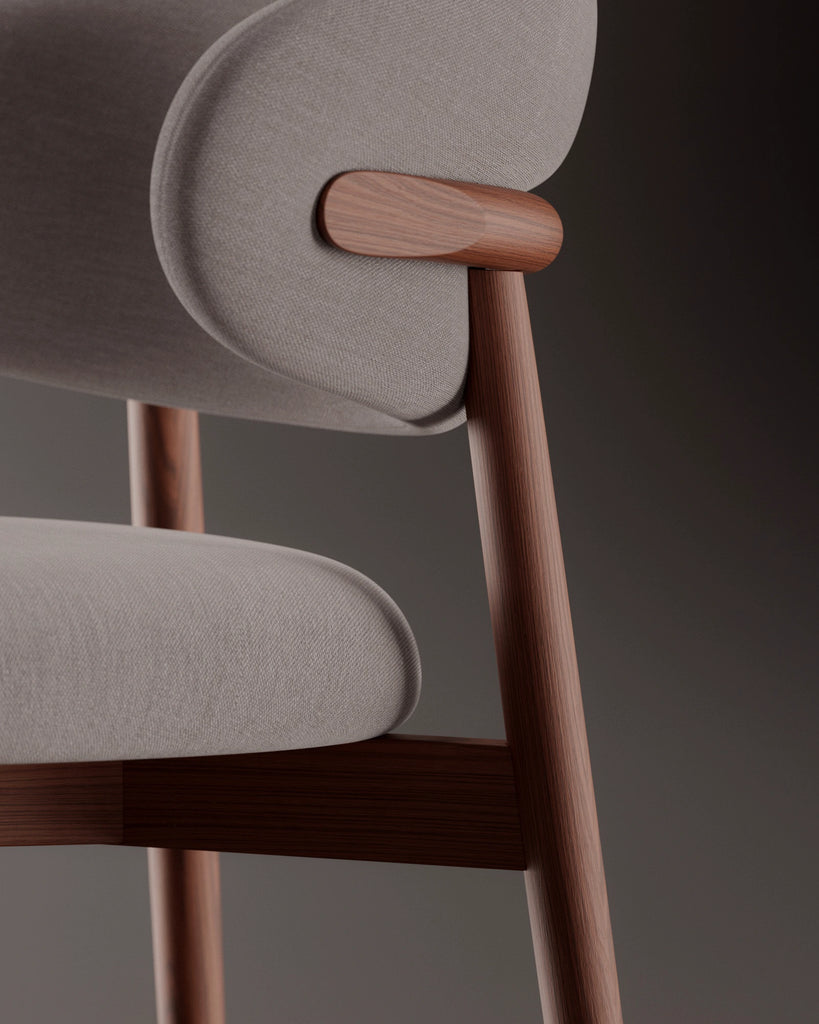 Rosewood Crown Cut Oiled Veneer Wood PBR Texture - Example Scene Visualization | Superellipse