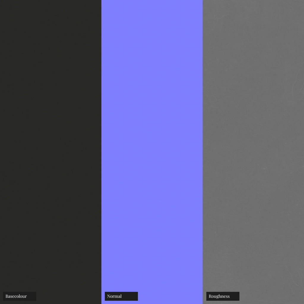 VDI 18 Molded Black Plastic PBR Texture - Example Scene Visualization | Superellipse