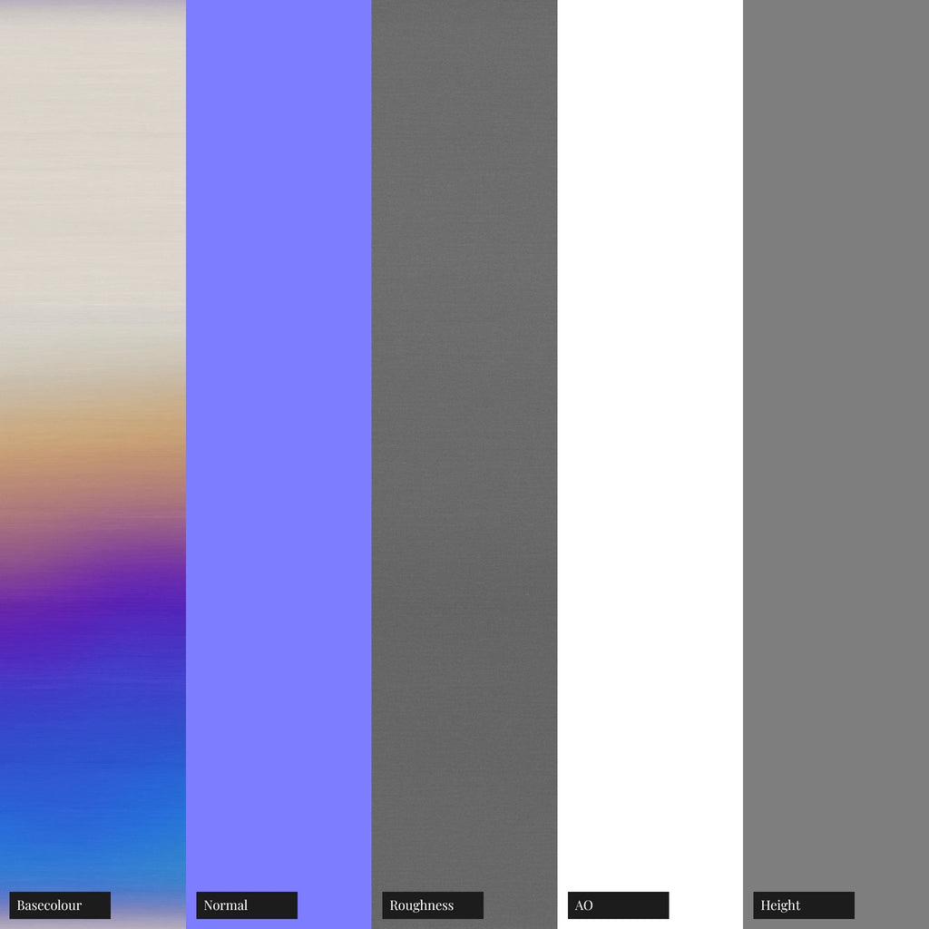 Heat Treated Brushed Titanium Linear PBR Texture - Example Scene Visualization | Superellipse