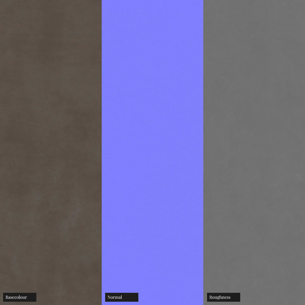 Semi Aniline Fine Grain Leather Basalt Grey PBR Texture - Example Scene Visualization | Superellipse