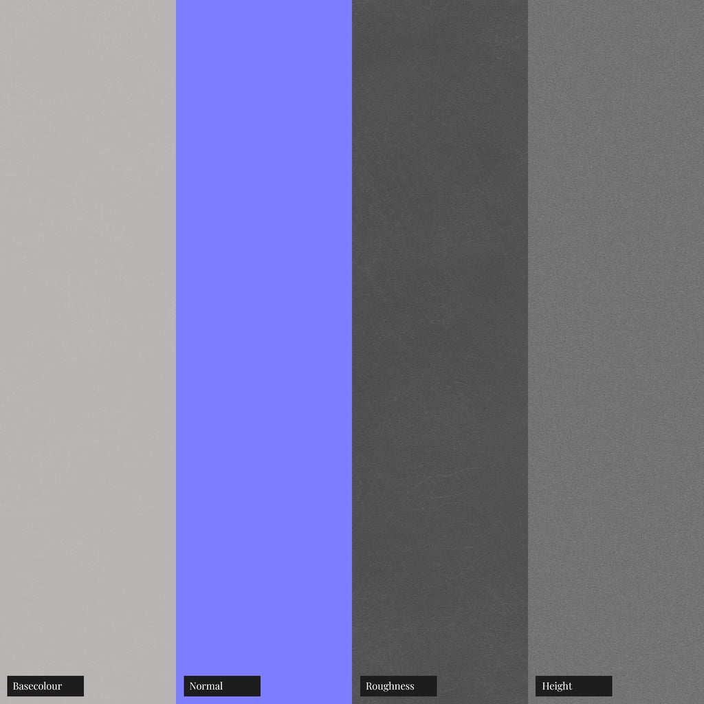 Silver Metallic Flaked Plastic PBR Texture - Example Scene Visualization | Superellipse