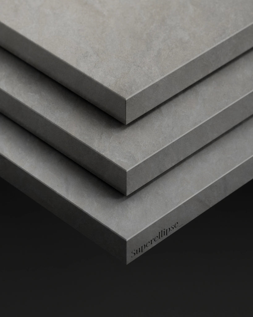 Muted Grey Limestone Slab Honed PBR Texture - Example Scene Visualization | Superellipse