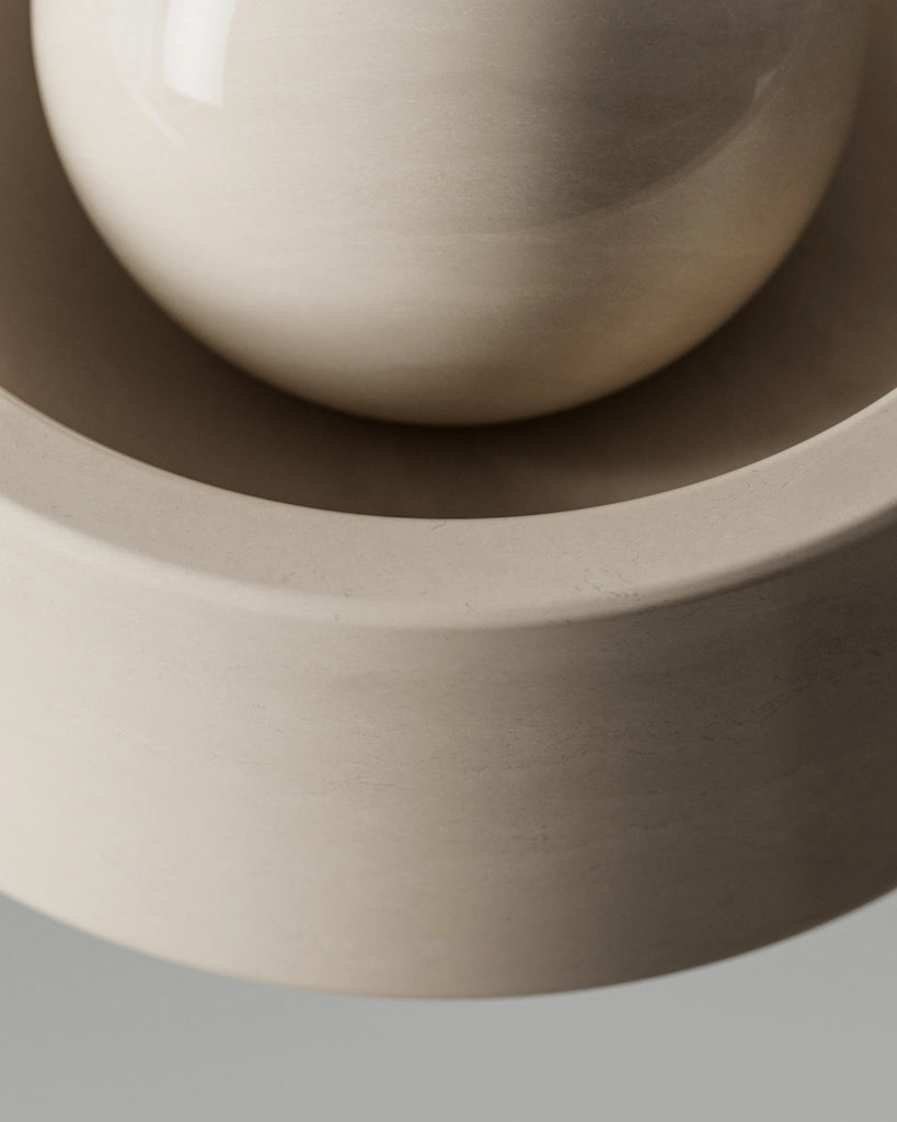 Polished Fine Travertine PBR Texture - Example Scene Visualization | Superellipse