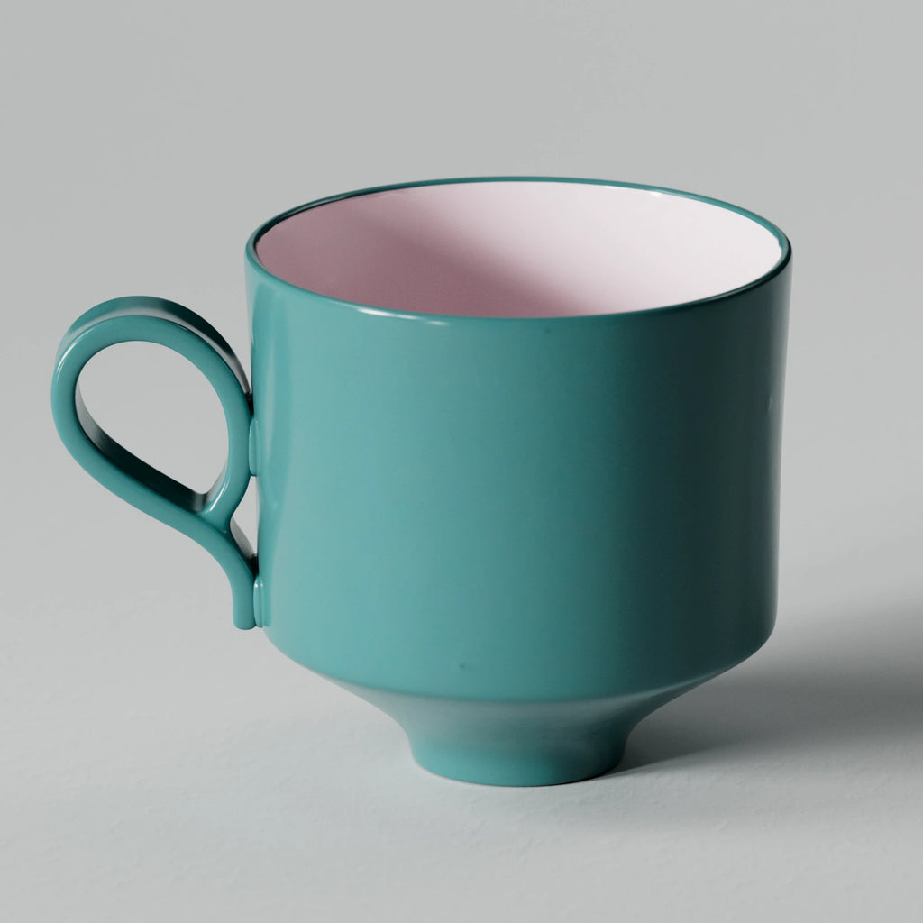 Teal Enamel Coated Brass Metal PBR Texture - Example Scene Visualization | Superellipse