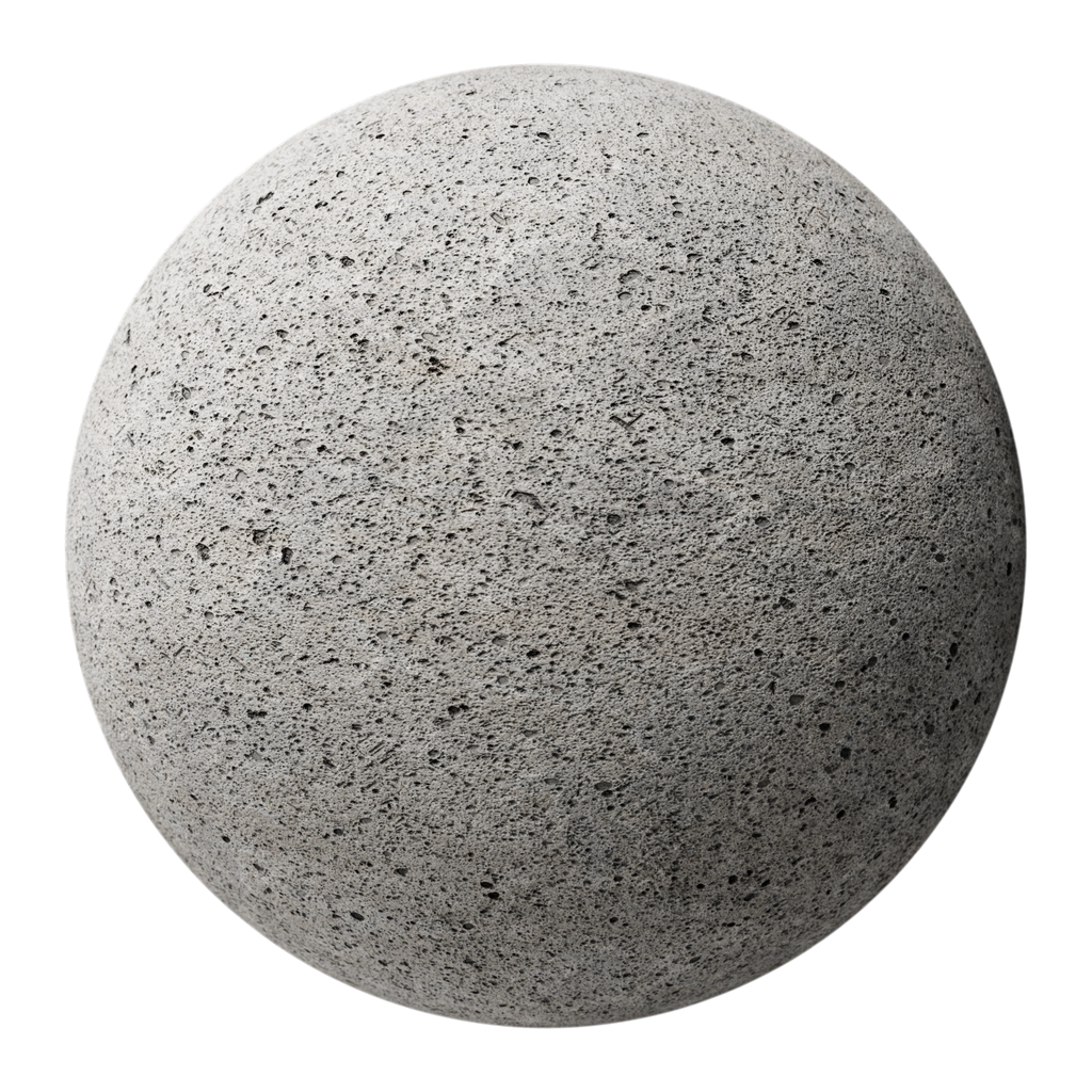 Ash Grey Fine Pit Limestone PBR Texture - Sphere Swatch Preview | Superellipse