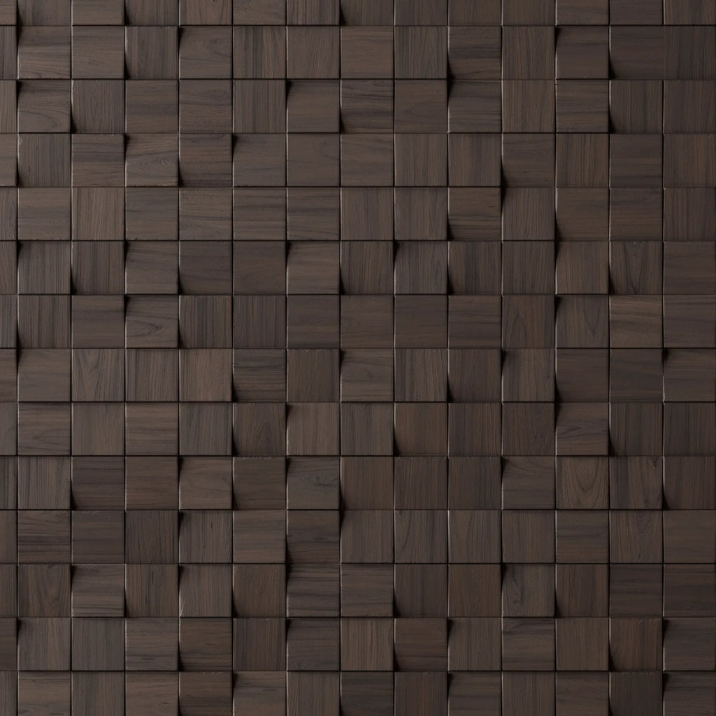 Bevelled Vertical Square Walnut Wood Panel PBR Texture - Example Scene Visualization | Superellipse