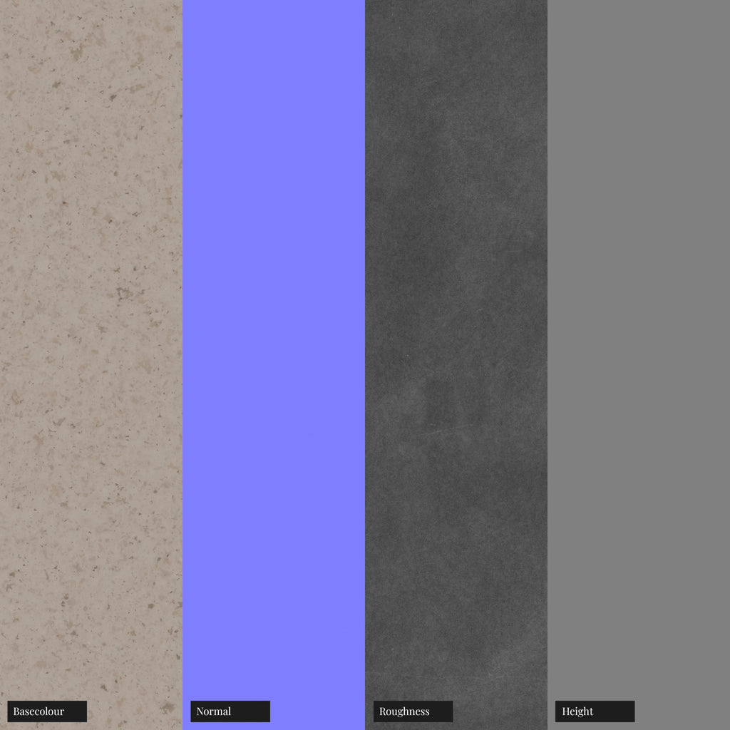 Sawdust Bio Composite Dark Recycled Plastic PBR Texture - Example Scene Visualization | Superellipse