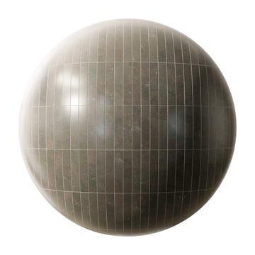 Breccia Imperiale Quartzite Slim Stacked Tile PBR Texture - Sphere Swatch Preview | Superellipse