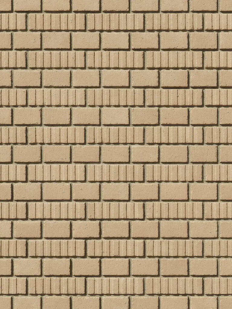 Grooved Buff Brick Facade English Bond PBR Texture - Example Scene Visualization | Superellipse