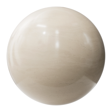 Polished Fine Travertine PBR Texture - Sphere Swatch Preview | Superellipse