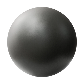 Matte Black Powdercoated Aluminium Metal PBR Texture - Sphere Swatch Preview | Superellipse