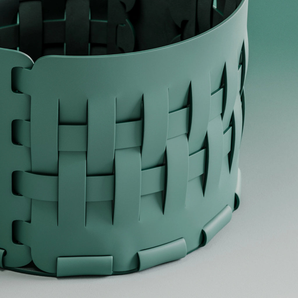Faux Leather Fine Grain Green PBR Texture - Example Scene Visualization | Superellipse