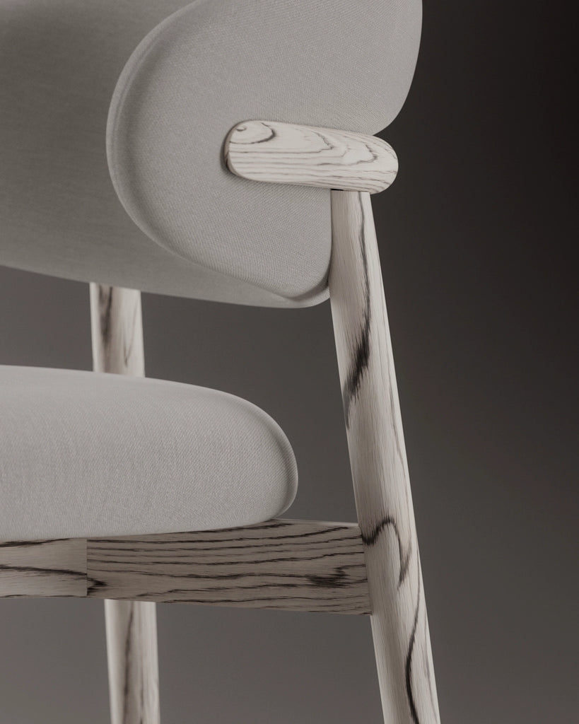 Sottsass White Dyed Wood Veneer PBR Texture - Example Scene Visualization | Superellipse