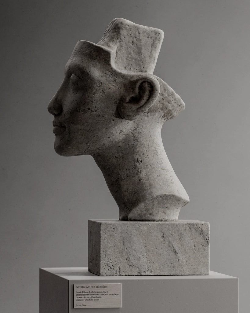 Ash Grey Unfinished Limestone PBR Texture - Example Scene Visualization | Superellipse