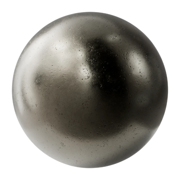 Cast Nickel Metal PBR Texture - Sphere Swatch Preview | Superellipse