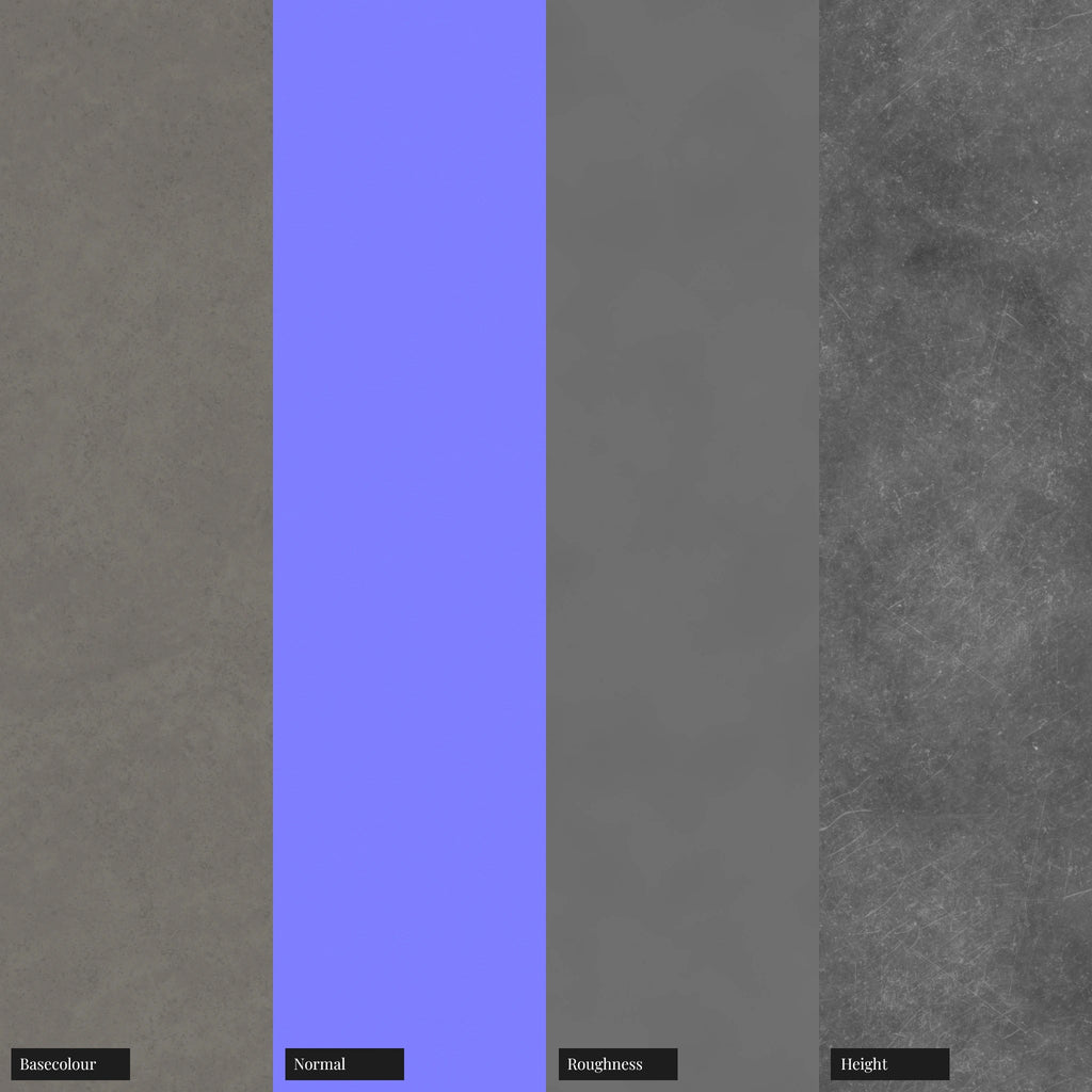 Cast Zinc Metal PBR Texture - Example Scene Visualization | Superellipse