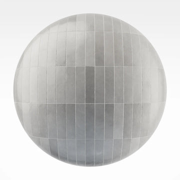 Zellige Neutral Greys Vertical Tile PBR Texture - Sphere Swatch Preview | Superellipse