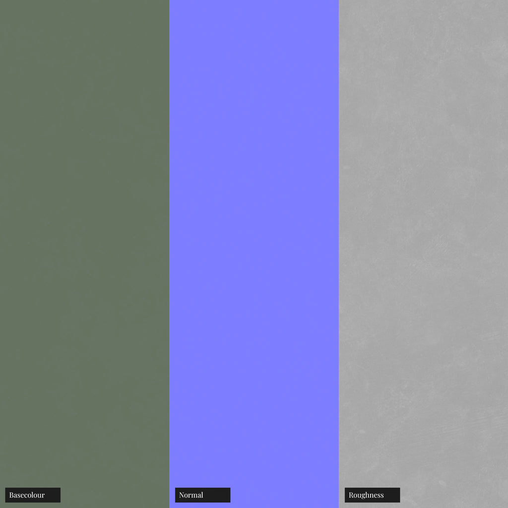 Forrest Green Matte Finish Plastic PBR Texture - Example Scene Visualization | Superellipse