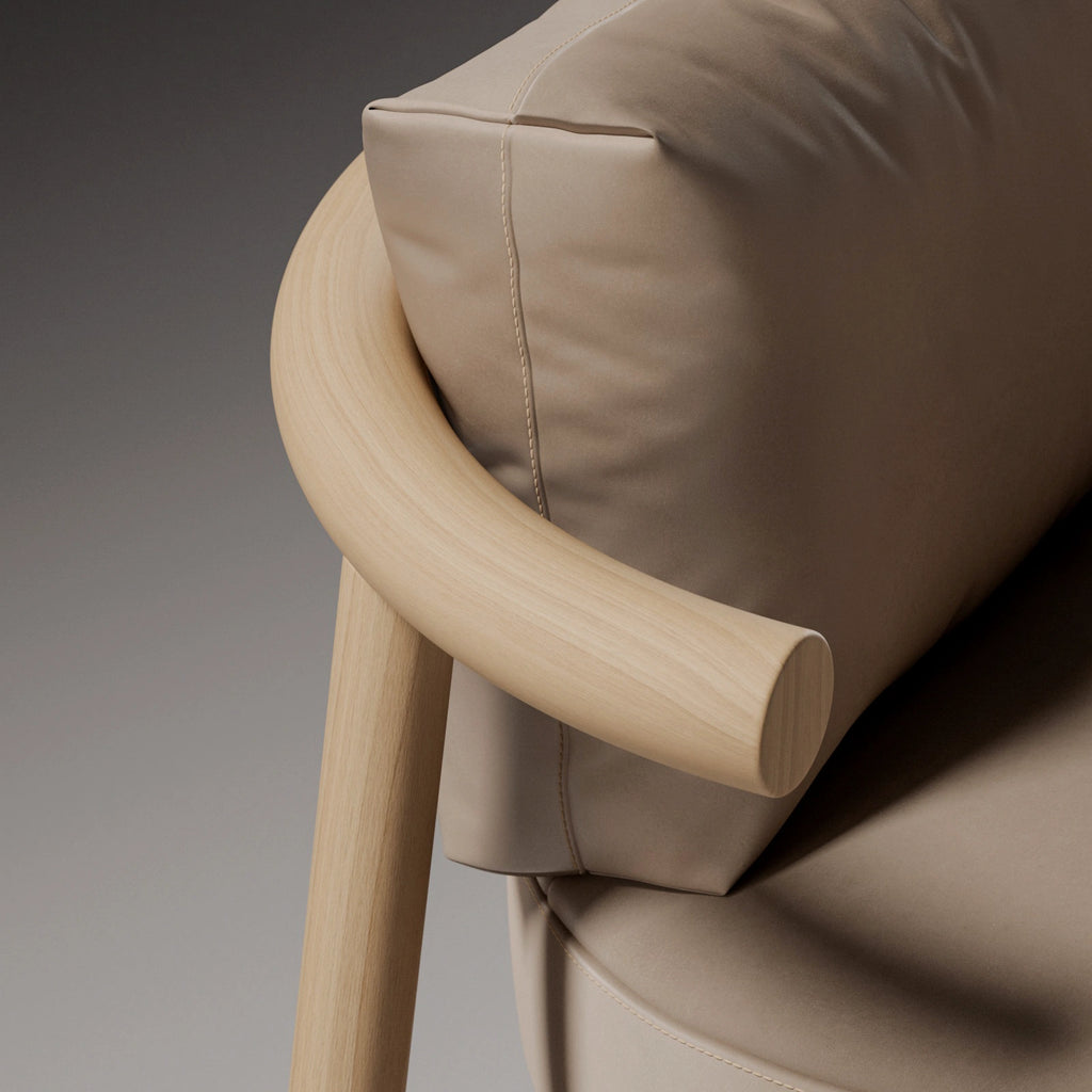 White Oak Crown Cut Wood Veneer PBR Texture - Example Scene Visualization | Superellipse