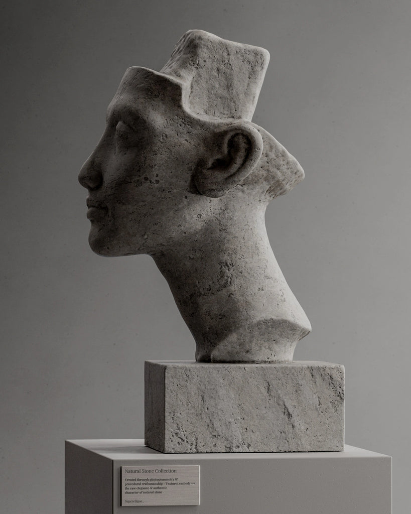 Ash Grey Natural Cut Limestone PBR Texture - Example Scene Visualization | Superellipse