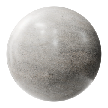 Ash Grey Polished Limestone PBR Texture - Sphere Swatch Preview | Superellipse