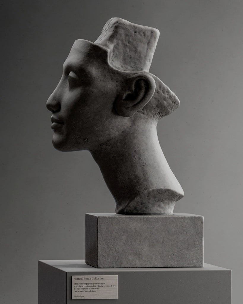 Portugal Grey Honed Limestone PBR Texture - Example Scene Visualization | Superellipse