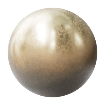 Burnished Jesmonite Brass Composite PBR Texture - Sphere Swatch Preview | Superellipse