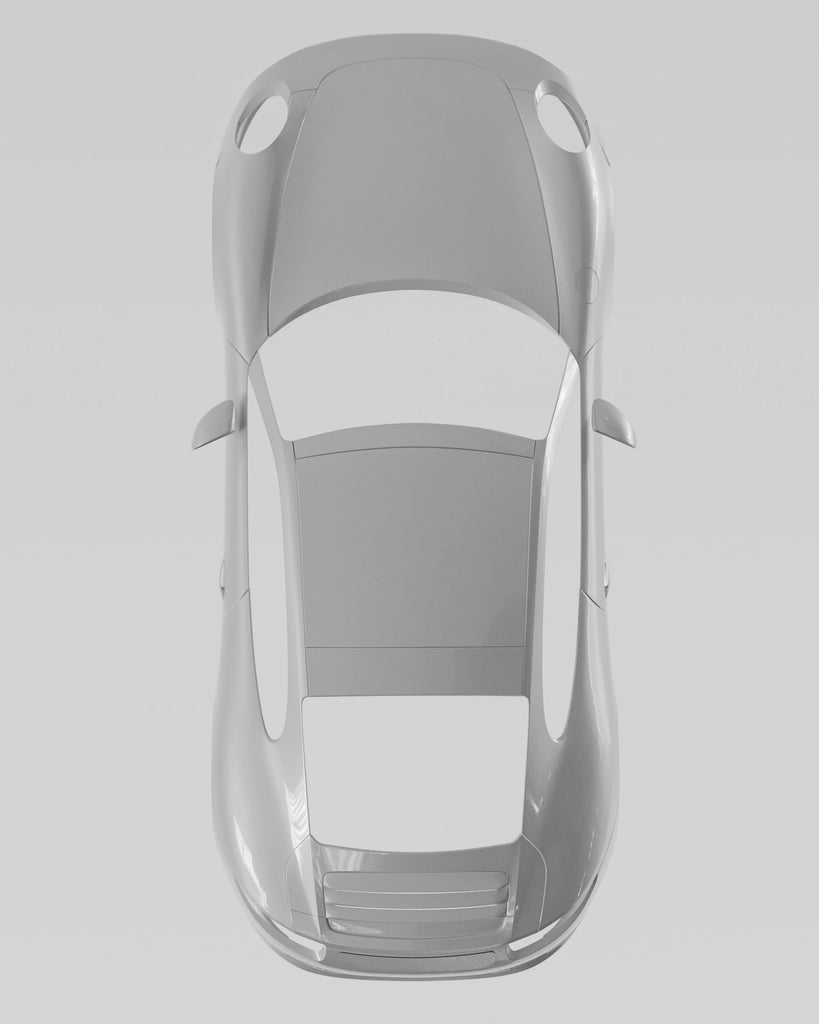 Alpine White Metallic Gloss Paint PBR Texture - Example Scene Visualization | Superellipse