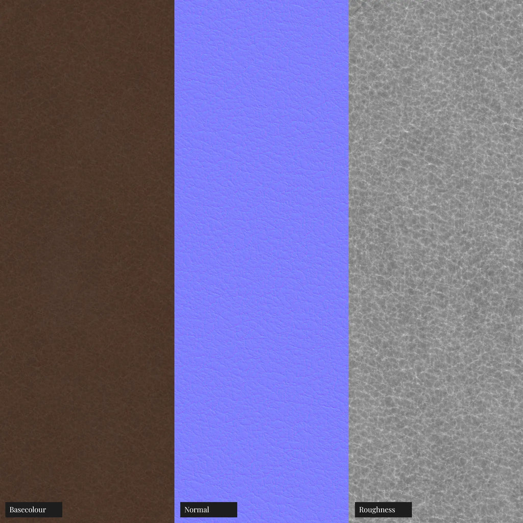 Aniline Full Grain Leather Tan Brown PBR Texture - Example Scene Visualization | Superellipse