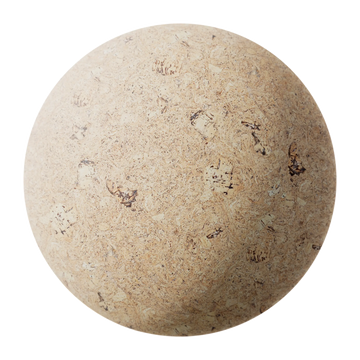 Natural Cork White PBR Texture - Sphere Swatch Preview | Superellipse