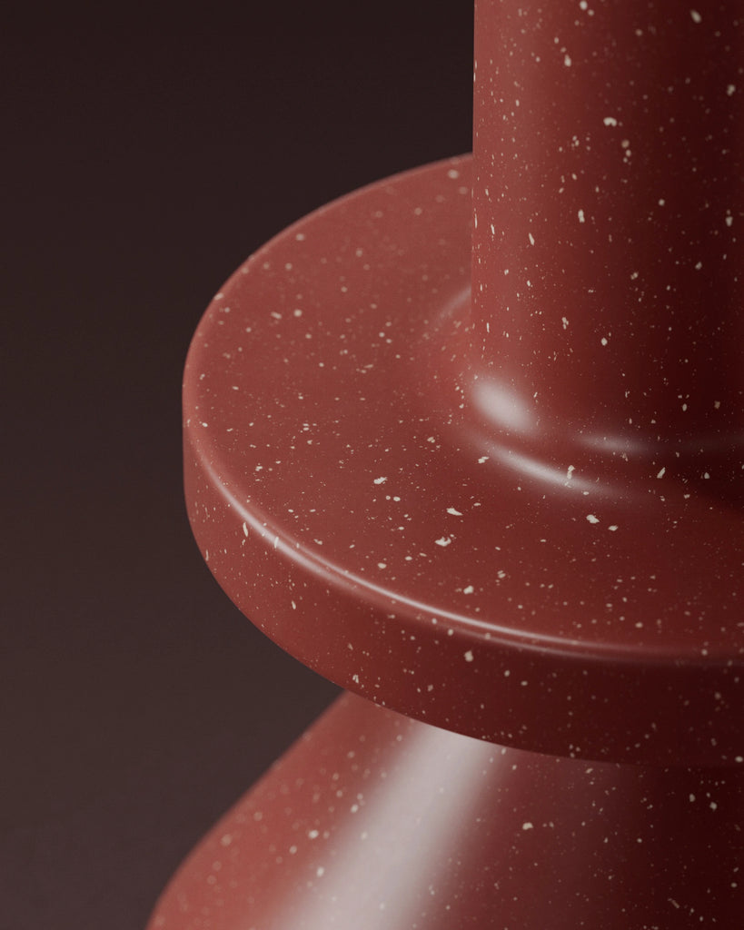 Rich Red Terrazzo Plastic Small PBR Texture - Example Scene Visualization | Superellipse