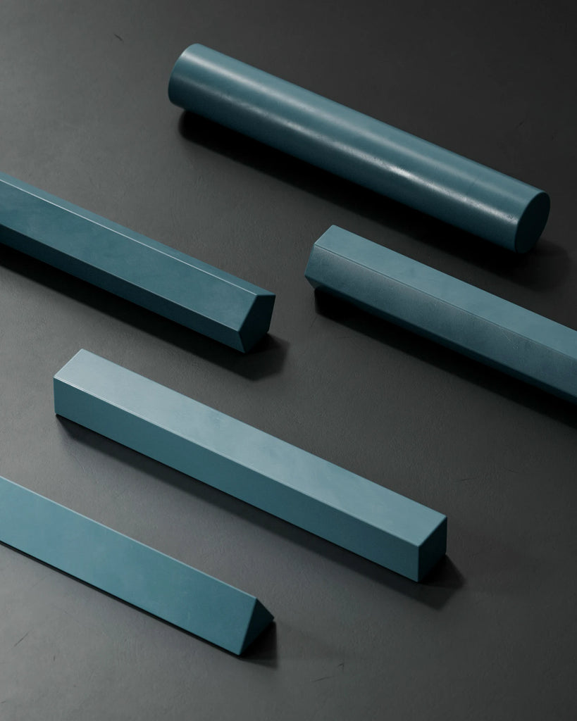 Coppice Teal Smudged Plastic PBR Texture - Example Scene Visualization | Superellipse