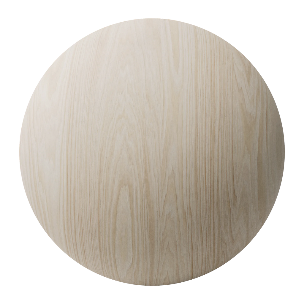 Ash Crown Cut Bonded Natural Veneer Wood PBR Texture - Sphere Swatch Preview | Superellipse
